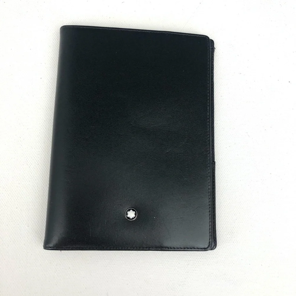 Mont Blanc Black Classic Leather Passport Holder